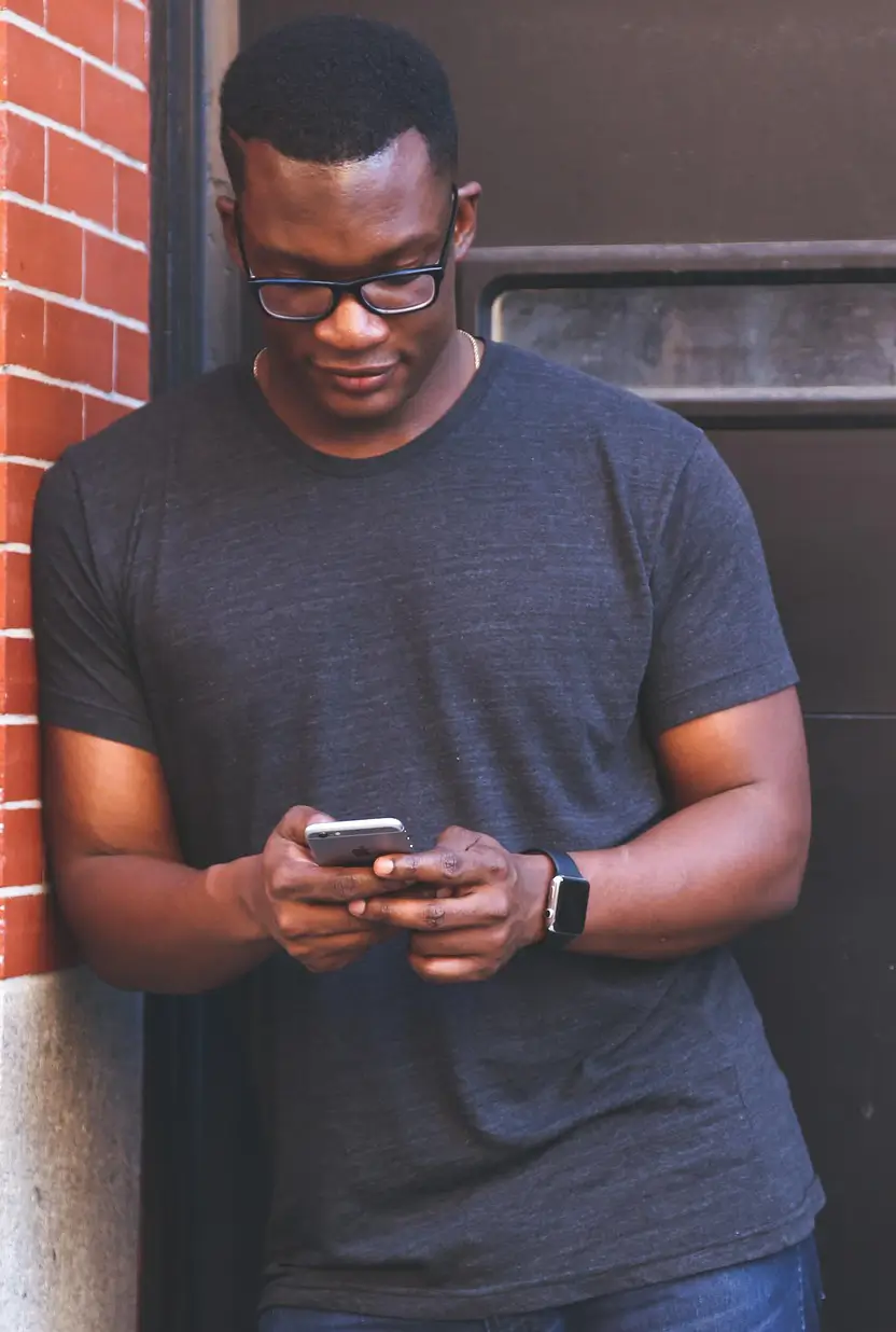 A man holding a phone